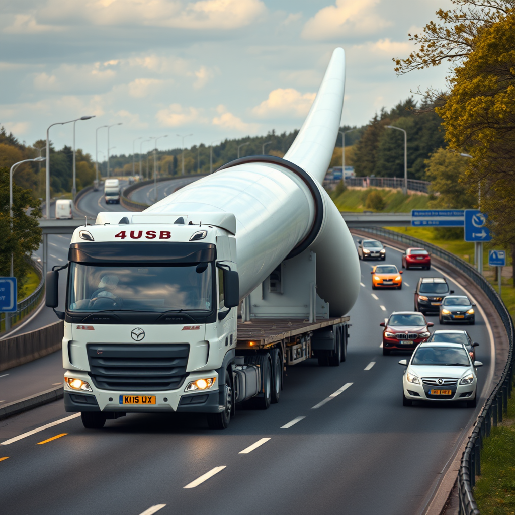 Wind Turbine Transport Causes Severe M4 Traffic Disruption